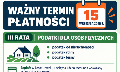 Zdjęcie do III rata podatku oraz opłaty za gospodarowanie odpadami komunalnymi