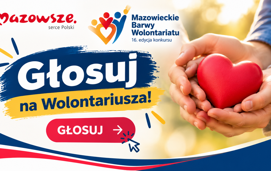 Głosowanie w 16. edycji konkursu Mazowieckie Barwy Wolontariatu
